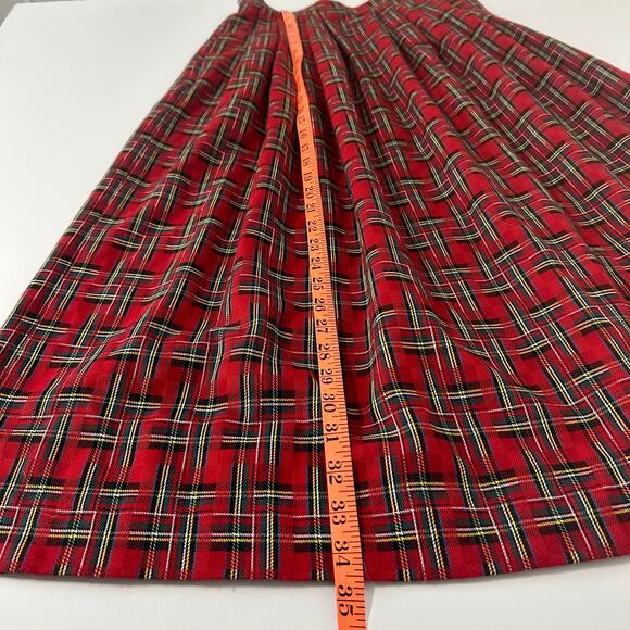 VTG Susan Bristol Plaid Tartan Skirt 80s High Waist Holiday Christmas Small USA - Picture 8 of 9